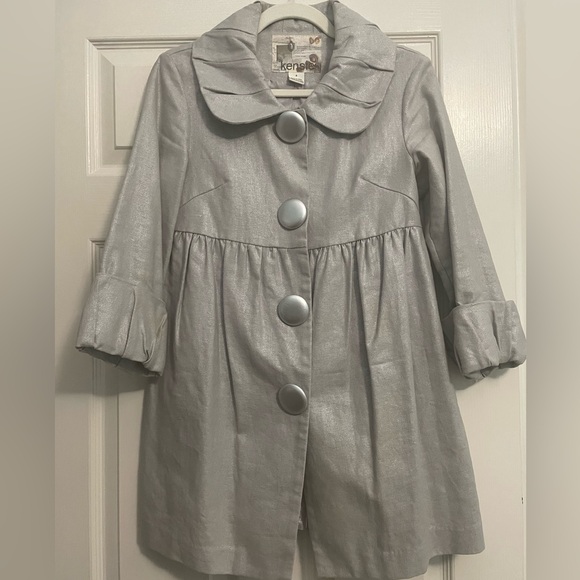 Kensie Silver Metallic Coat - Picture 1 of 5